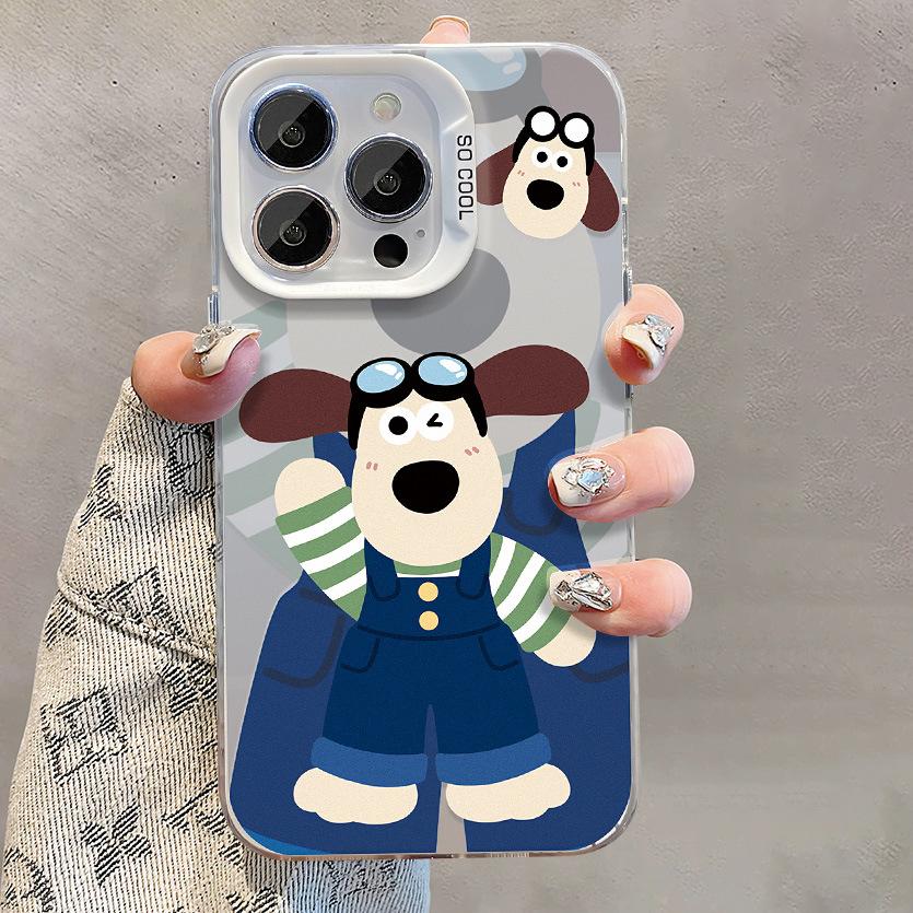 Applicable To Nova12 Huawei Mobile Phone Case Vivos17 Cute Boss Dog Opporeno9 Color Silver Matte Xiaomi 13