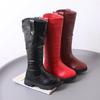 Winter Long Boots for Girls Knight-high Snow Boots Kids Thin Cotton Warm Outdoor Princess Leather Boots