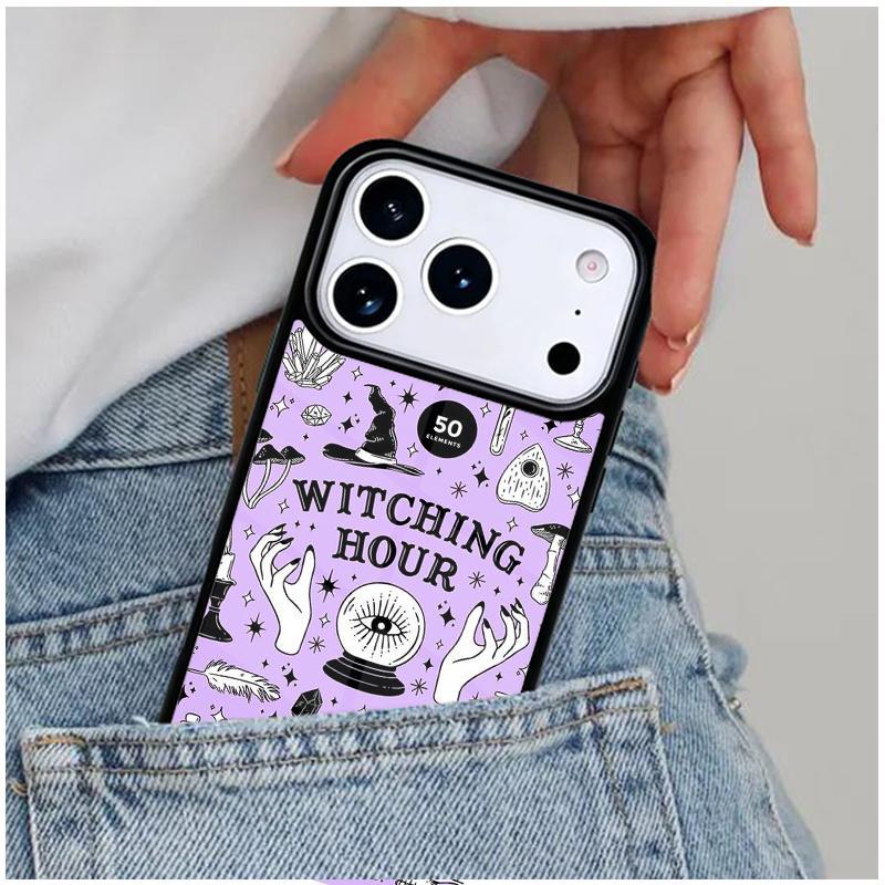 Occult Witchcraft Moon Gothic Witch Phone Case for iPhone 17ProMax 12 13 14 15 16e 17 Pro Max Plus Air Cover