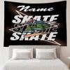 Custom Name skateboard Print Tapestry, Backdrop, Easy Setup, Ideal for Bedroom, Office & Living Room, with Aesthetic Wall Hanging Decor.