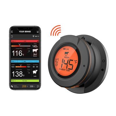 2 Problu Kablosuz Et Termometresi 164FT BT4.2 APP Kontrolü IP64 Su Geçirmez Et Termometresi