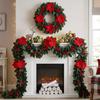 Red Berry & Pine Needle Christmas Garland Home Decor