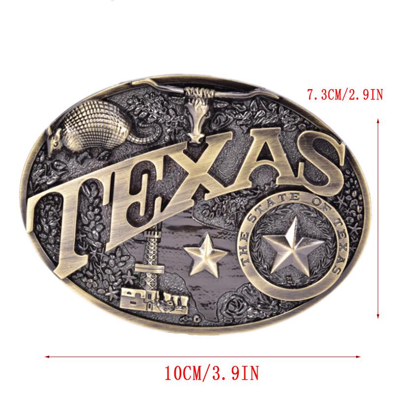 Texas Long Bull Horn Belt Buckle Western Cowboy Novelty Belt Buckles Vintage