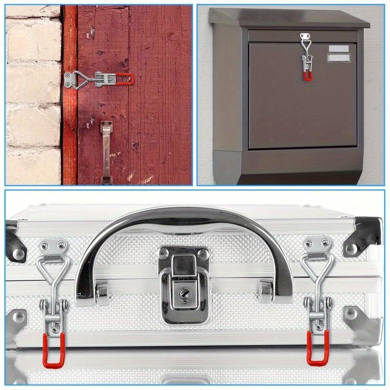 4pcs Stainless Steel Toggle Clamps, Adjustable Quick Release Latch, Door Bolt Locking Clip for Secure Fixing Case, Heavy Duty Catch Adjustable
