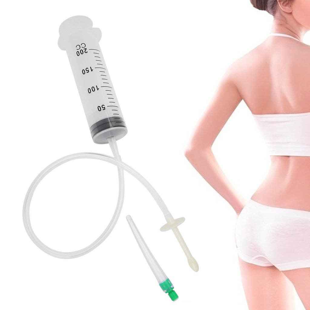 200ML Enema Syringe Cleaning Douche Men Women Vaginal Anal Douche Enema Cleaner