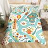 Rustic Suburb Soft Duvet Cover Countryside House Tre Hplus Grafiti Beding Set Nature Scenery Warm Comforter Cover Blue River Comfortable Quilt Cover