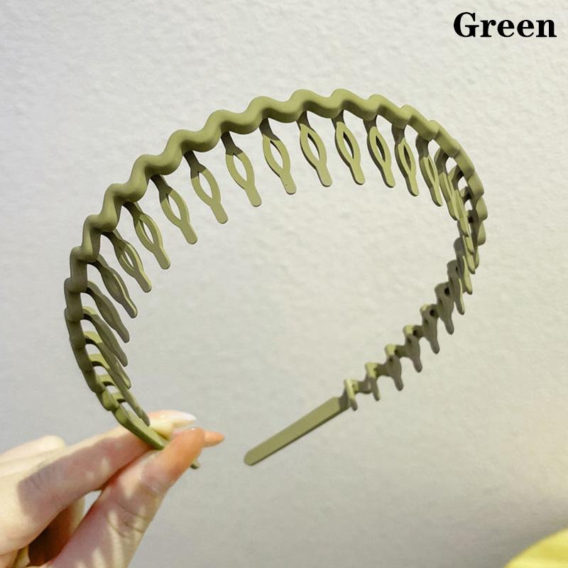 Women Simple Colorful Matte Toothed Hairbands Broken Hair Finishing Headband Outdoor Hair Hoop Headwear  Hair Accessories