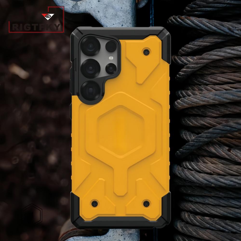 Luxury Heavy Shockproof Armor Phone Case for Samsung Galaxy S26 Ultra S25 S24 S23 Plus Magnetic for MagSafe Rugged Back Cover