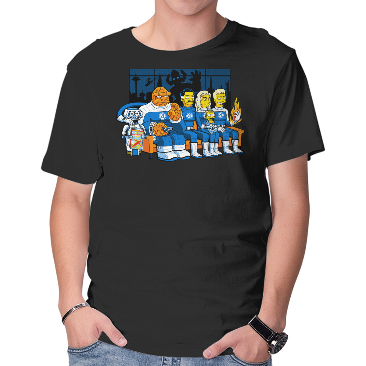Unisex Crew Neck T-Shirt Cromulent Four Graphic Short Sleeve Casual Tee XL