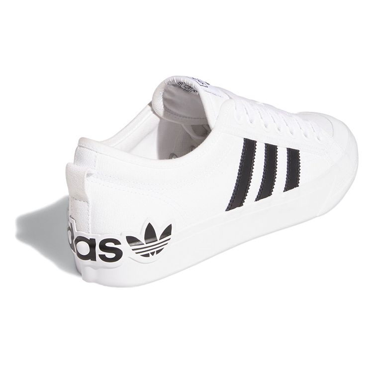 Adidas Originals Nizza Retro Casual Shock Absorbing Durable Low-Top Skate Shoes Unisex Sneakers Black White FY7107
