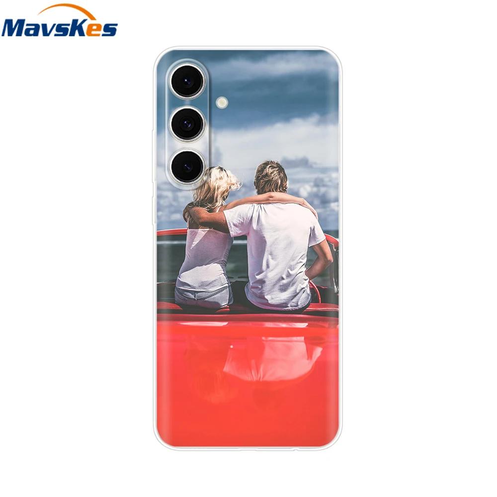 For Samsung S24 FE Case Stylish Flowers Painted Cover Clear Silicone Phone Case for Samsung Galaxy S24 S24FE Soft Shell Fundas