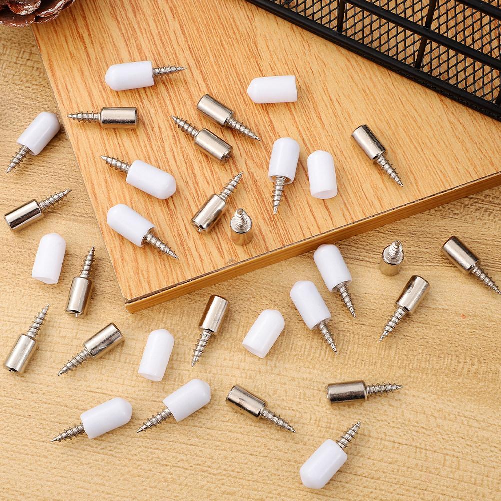 20Pcs Truss Head Self-Tapping Screws Anti-Slip Rubber Sleeve for Wardrobe Cabinet Laminate Partition Board Fixing other