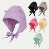 Fashion Polyester Strap Pullover Hat Solid Color Funny Headscarf Hats Little Devil Quick-drying Sun Protection Caps Women