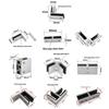 Stainless Steel Glass Clamp Clip 90 Degree Heavy Duty Glass Clip  For Railing
