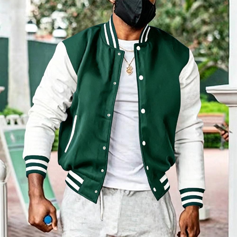 Stile Invernale Uomo Plus Velluto Taglia Europea Felpa Cardigan Giacca da Baseball