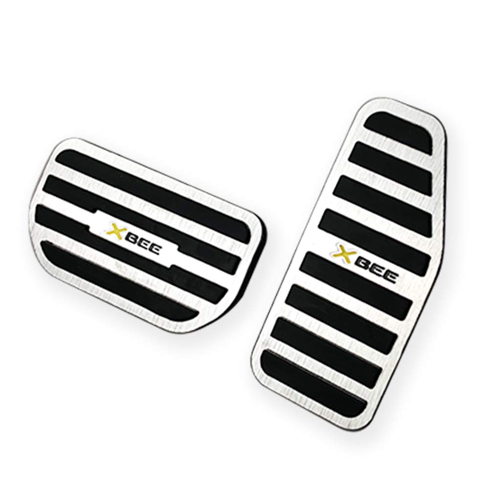 

LEXLEYS Алюминиевые накладки на педали газа и тормоза для Suzuki New XBEE Резиновые Кастомные детали MN71S, Без инструментов, Нескользящие накладки, Тюнинг (Серебряный)