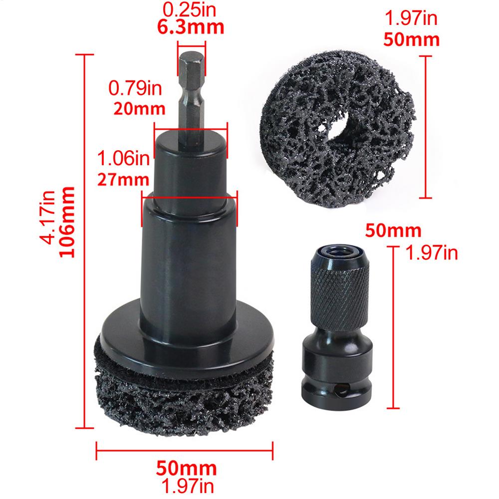 

Auto Wheel Hub Brush Car Wheel Hub Grinder Rust Grinding Removal Tool Brake Grinding Cleaner Kit Rust Remover Polishing Tool