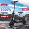 J30MAX Electric Scooter, 6000W Dual Motor 60V38Ah,NFC Card Activation Scooter, Hydraulic Brake 11" All Terrain Tires E-Scooter