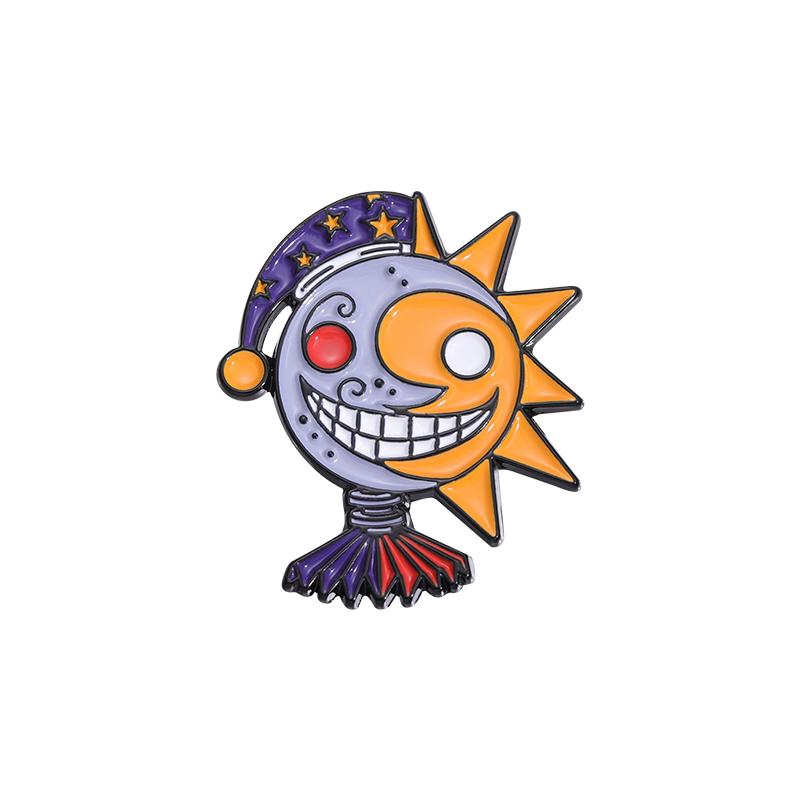 Broches de Esmalte Sol e Lua Boa Noite Broches Personalizados Suncat e Mooncat Insígnias de Lapela Joias Engraçadas Presente para Crianças Amigos