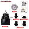 Black AN8/8/6 Fuel Inject Regulator w/ Boost Gauge High Pressure 8AN Universal