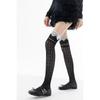 White Lace Flower Pattern Ruffled Calf Socks for Women - Ultra-Thin, Sexy, Sweet, Hollow, Long Boot Socks