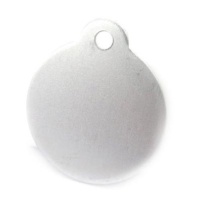 [C3736] - Silver 'Round' Animal Tag