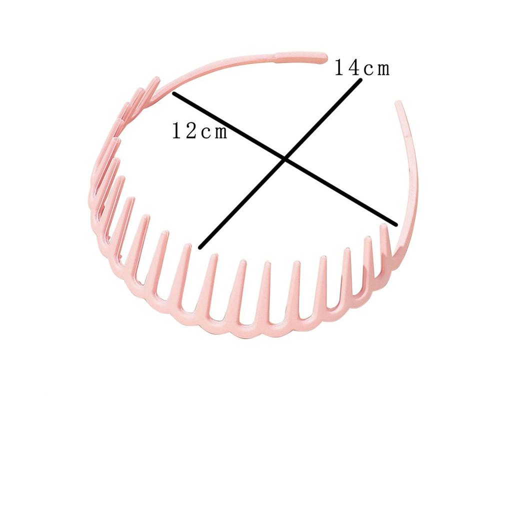 Teeth Headbands for Girls Women Plastic Hair Comb Headbands Wave shape Elastic Headbands for Thick Hair