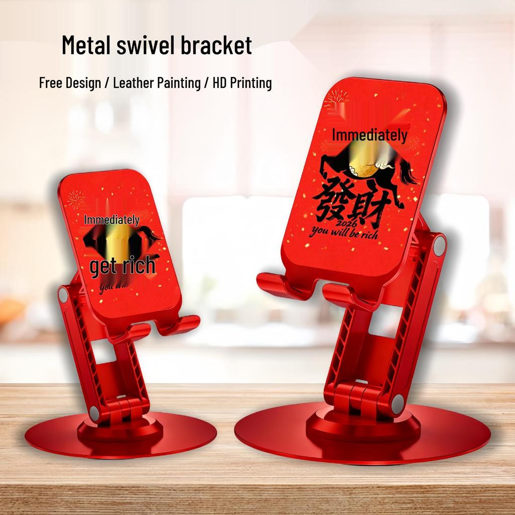 Adjustable 360° Dual-Axis Foldable Metal Phone & Tablet Stand