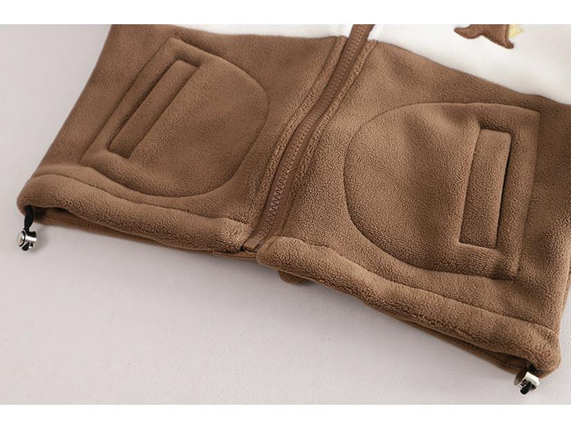 Boys' Fleece Hooded Jacket & Pants Set - Korean Style Winter Fashion
