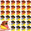 36 Set Cowboy Rubber Duck Mini Yellow Duckies Bath Party Toy Tiny Ducks Bathtub Toy with Cowboy Hat Paisley Bandanas Sunglasses for Summer Baby