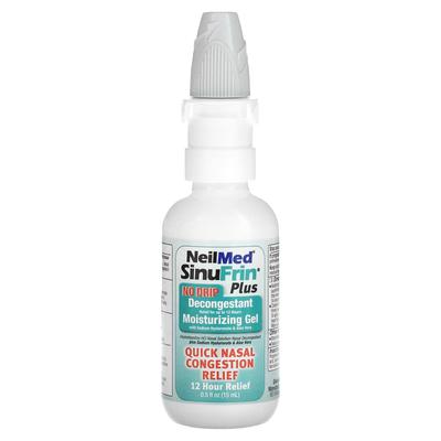 SinuFrin Plus, Decongestant Nasal Spray, Extra Moisturizing Gel, 0.5 Fl Oz (15 Ml)