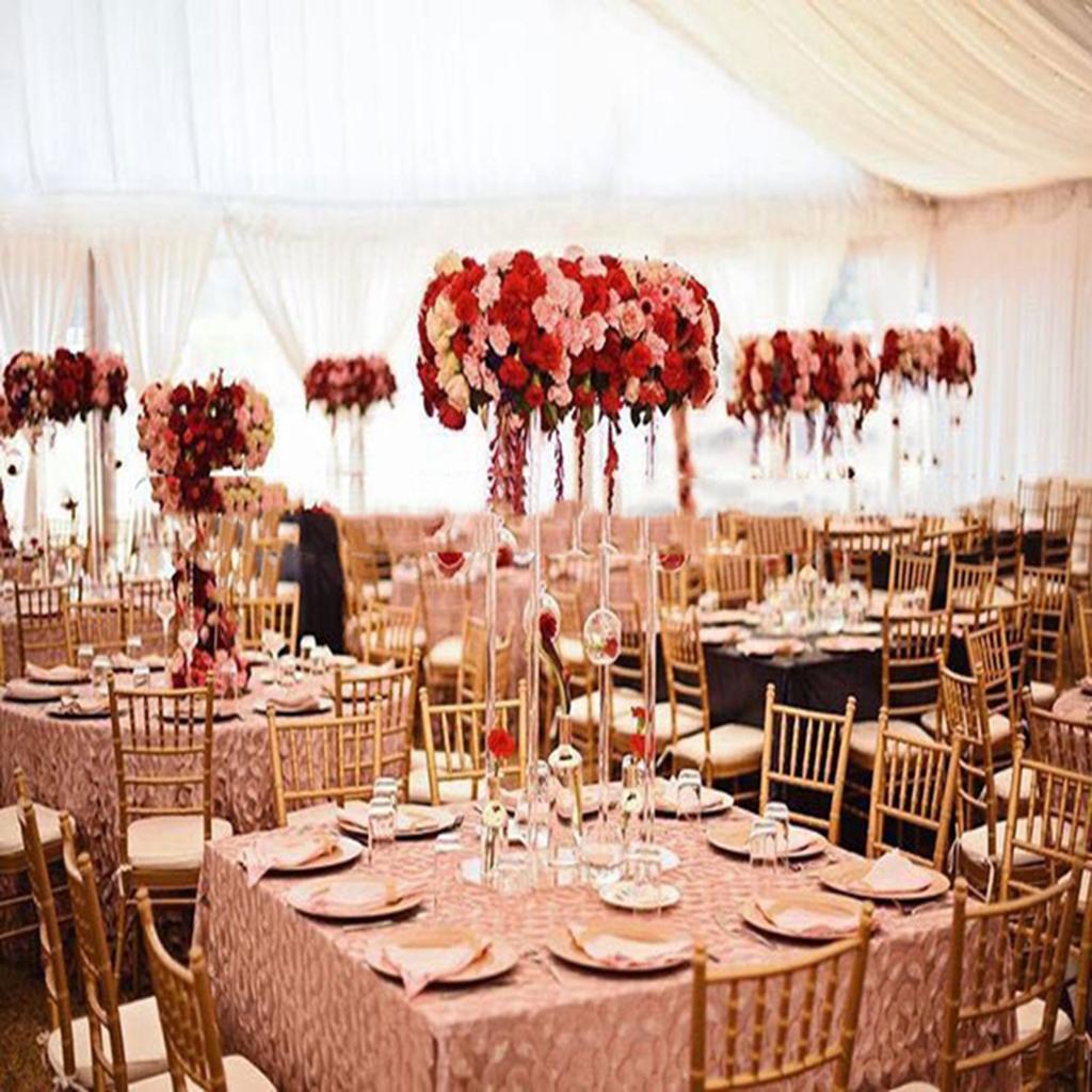 2pcs Tall Acrylic Vase Wedding Centerpieces Clear Flower Stand Elegant Display Holder for Birthday Party Wedding (23.62 Inch)