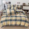Small Fresh Thickened Pure Cotton Brushed Four-piece Set New Autumn and Winter Cotton Dormitory Bed Sheet Quilt Cover Bedding