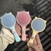 Mini Cartoon Air Bag Comb With Makeup Mirror Air Cushion Comb Head Massage Cartoon Hairdressing Girls Gift Health Care Beauty