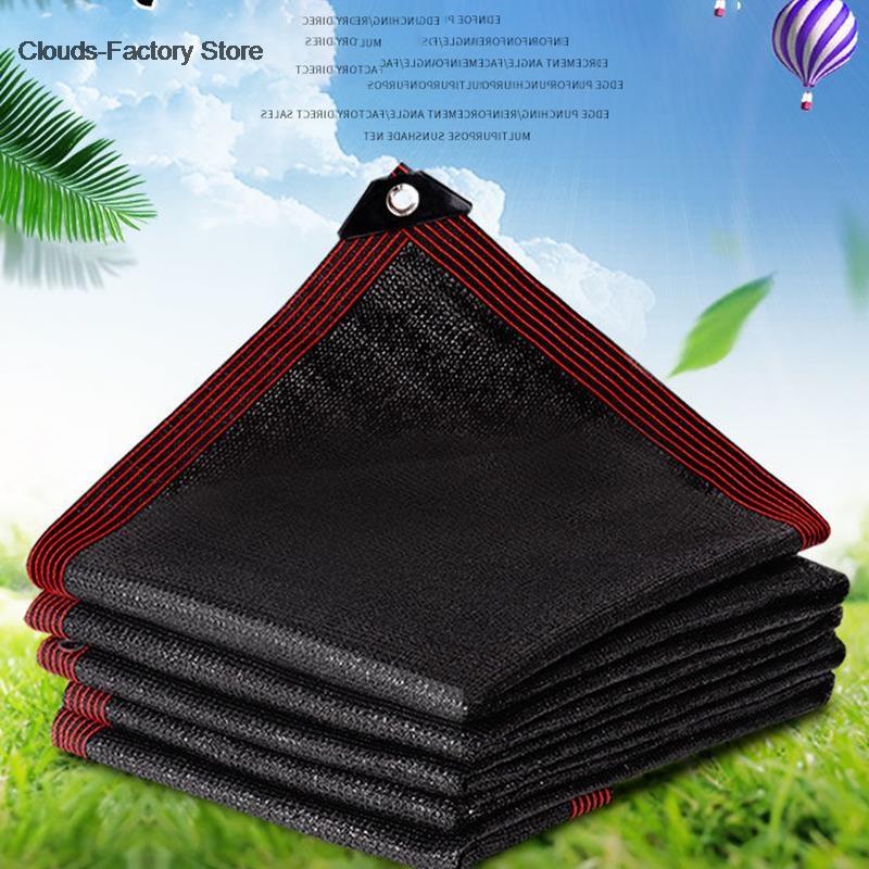 Black Shade Cloth Sunblock Mesh Cover Taped Edge With Grommets, Sun Net For Pergola, Plants Greenhouse, Gardens, Patio, Canopy