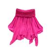 Fairy Top Super Fairy Sweet Heavy Industry Ruched off-Shoulder off-Shoulder Pure French Style Puff Sleeves Asymmetrical Chiffon Shirt