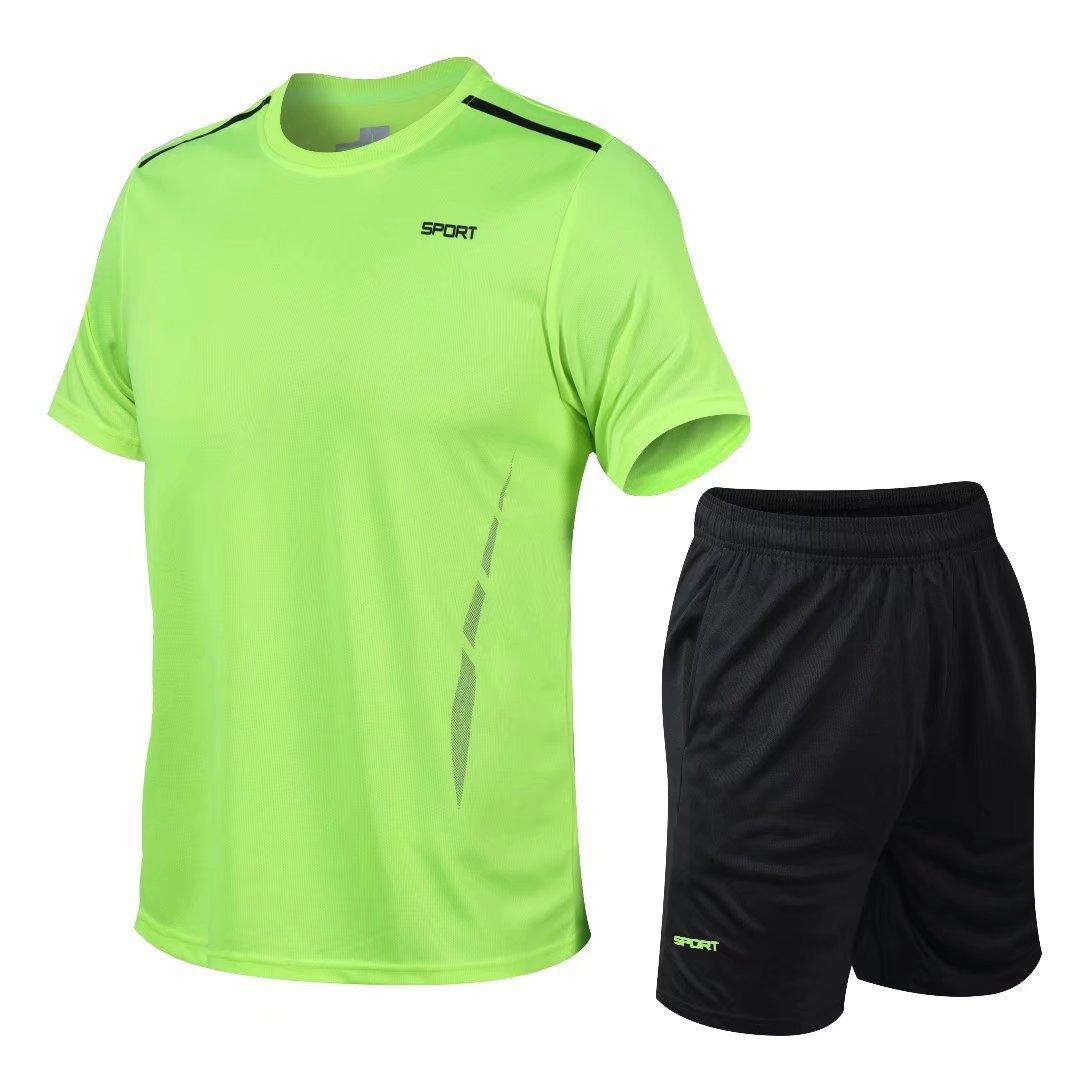 

1910 Short Sleeve Suit Running Suit Men S And Women S Sportswear Training Suit Mountain Climbing Casual Side Pocket M-5Xl M/165