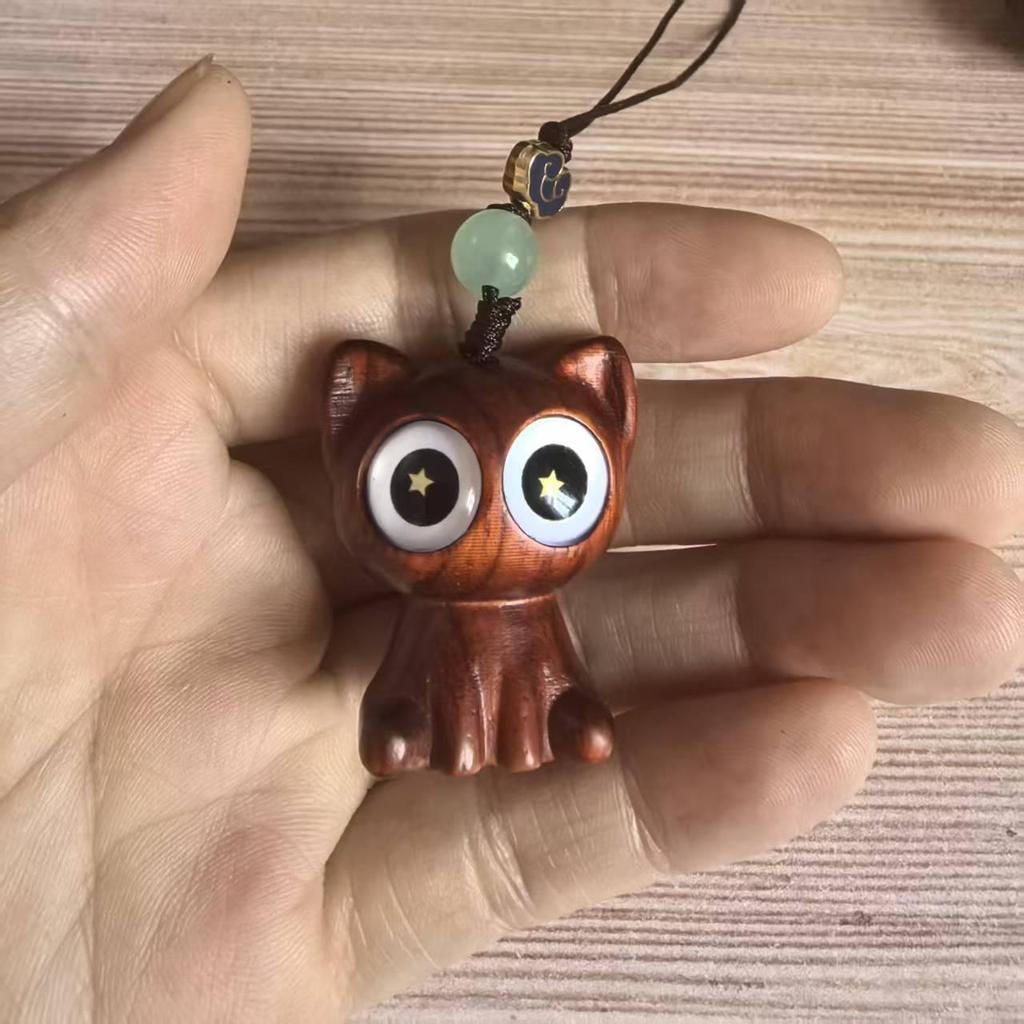 Green Sandalwood Zodiac Animal Guardians Phone Strap & Backpack Pendant