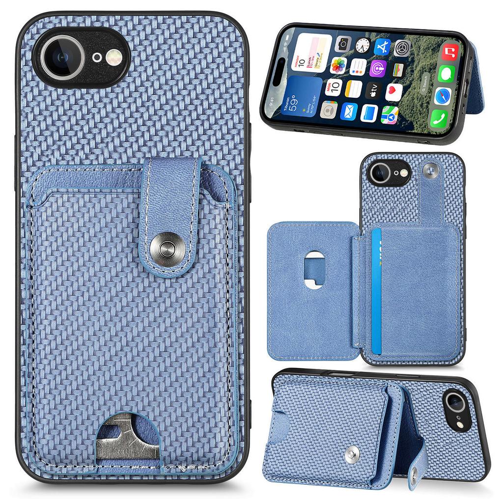 Für iPhone 16e Hülle Kartenfächer Ständer Handy-Rückseite mit Kartenwerkzeug