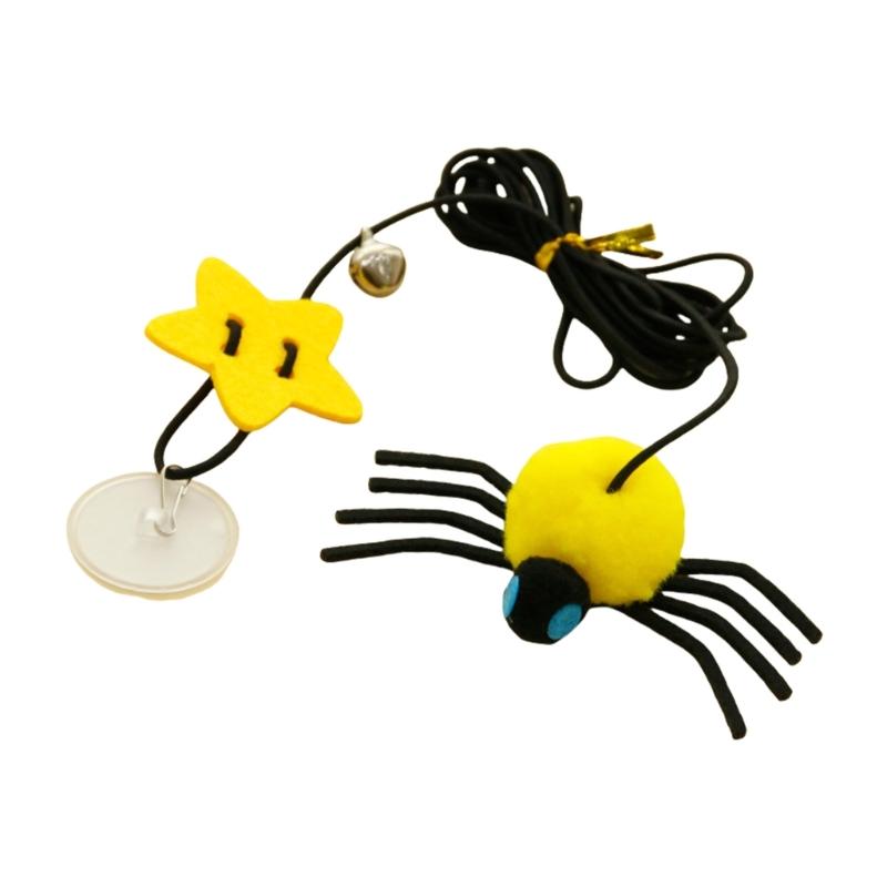 

Качающийся Подвесной Эластичный Канат Игровой Палка Колокольчики Пауки Прочность Кошки Игрушка для Домашних Кошек жёлтый