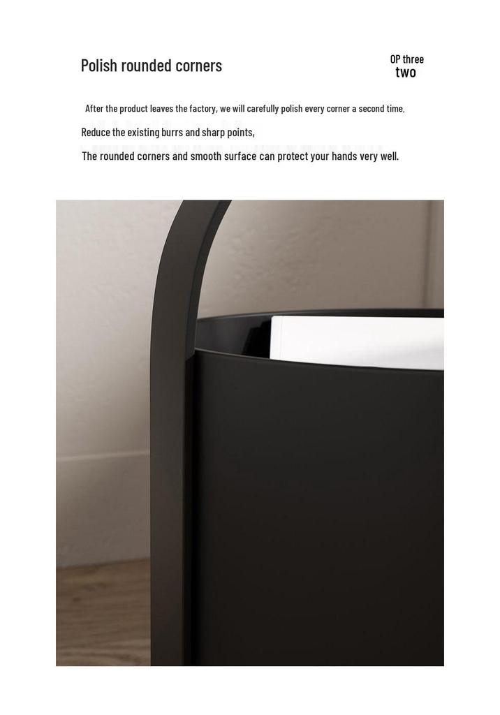 Home Wrought Iron Bedside Table & Storage Bucket - Light Luxury Small Corner Coffee Table