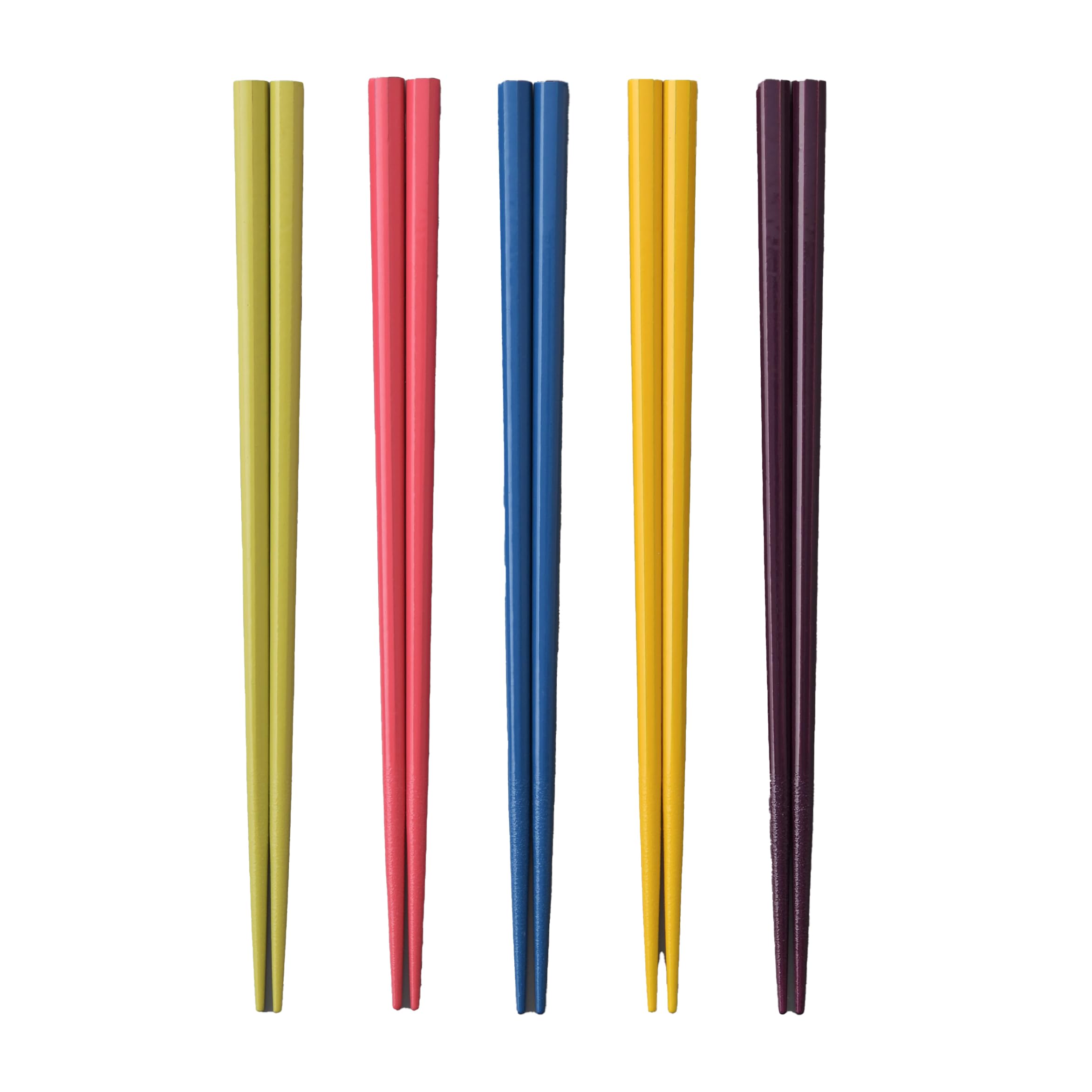

Yamax Chopsticks octagonal lacquered chopsticks with a comfortable grip traditional set of Set Easy-to-hold, (Japanese colors, 5)