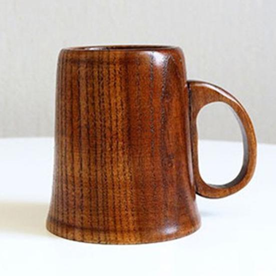 Home Wooden Coffee Mug Cup With Handle Tea For Drinking Office Espresso