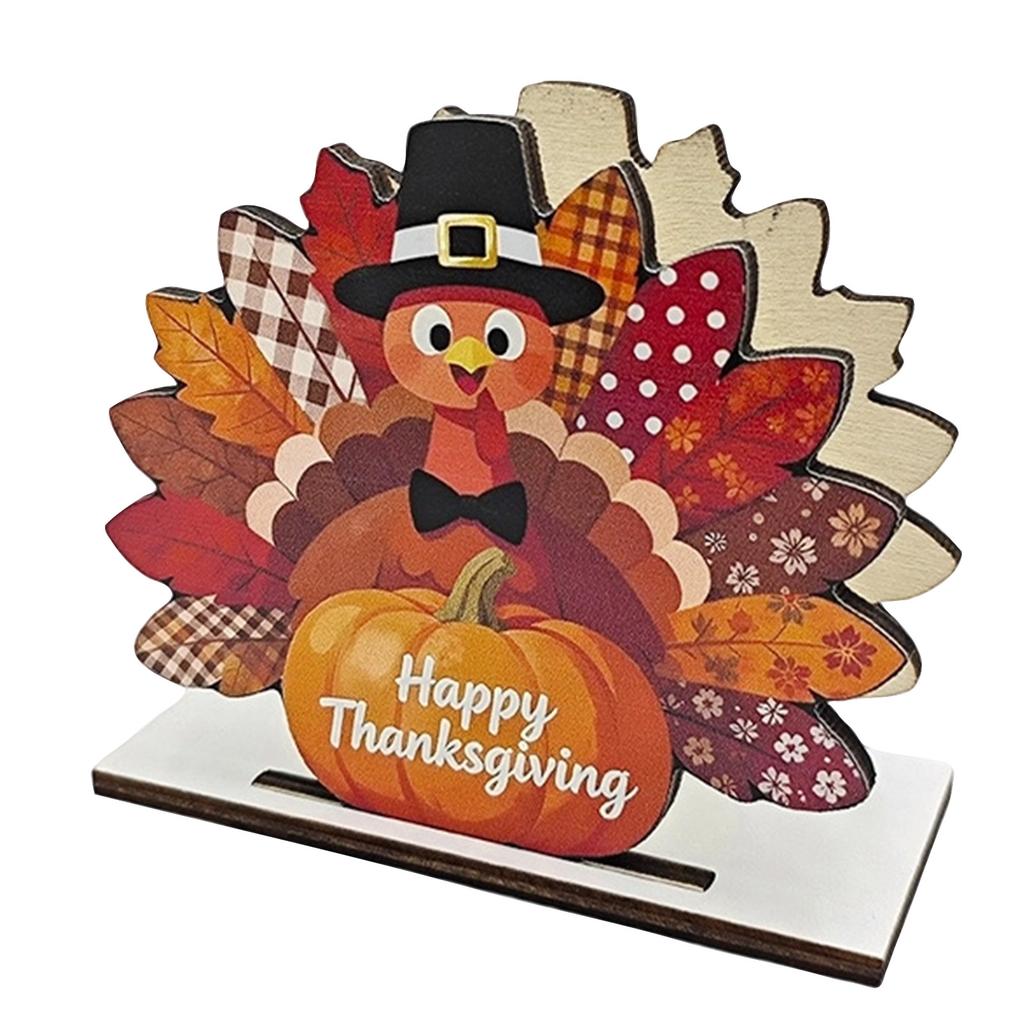 Towel Holder with 2D Wooden Turkey Shape for Kitchen Countertop, Cute Flat