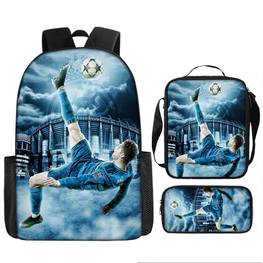 Schulrucksack mit großer Kapazität und Schultergurt; Schüler Drei-teiliges Federmäppchen-Set