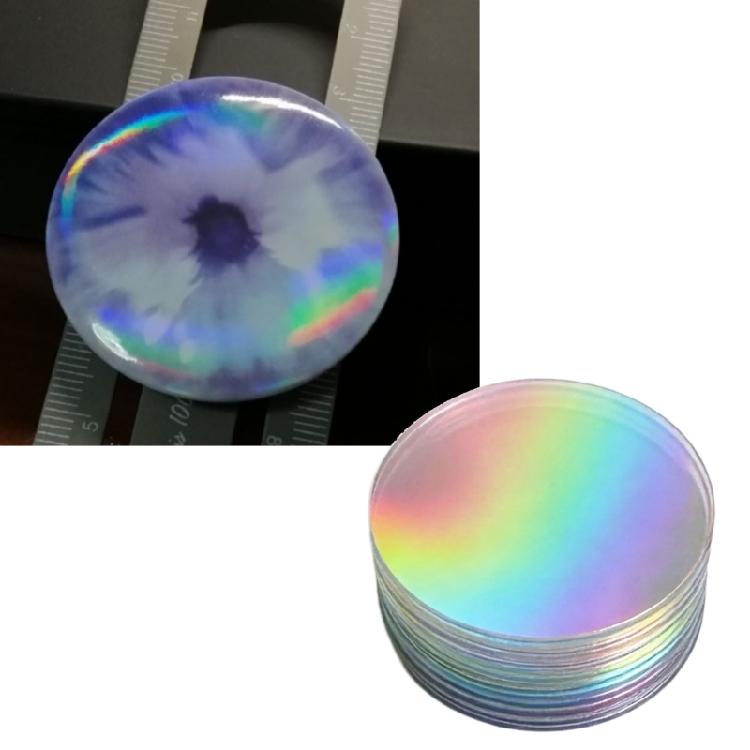 100pcs Heart Shaped Badges Covers With Pet Coating For Enhances Durability And Styles