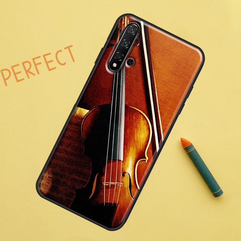 Music Violin For Huawei Nova 5T 9 10 SE 7i 8i 11i 12i Y60 Y61 Y70 Y72 Y73 Y90 Y91 P20 P30 P40 Lite Case