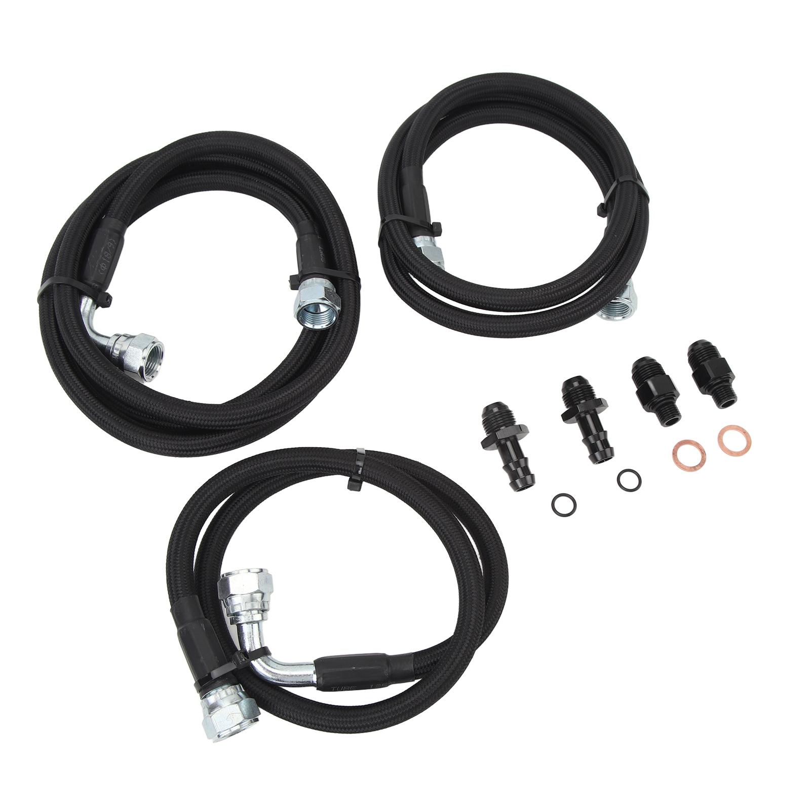 

Transmission Cooler Line Kit Rust Proof Sealed Transmission Oil Fluid Cooler Hose for 2500 3500