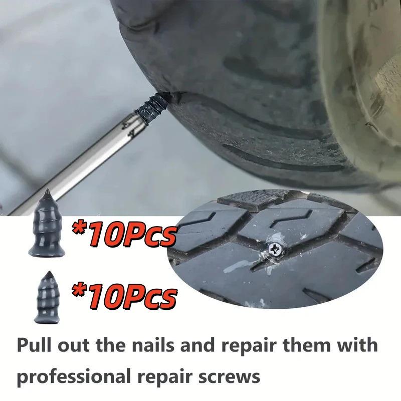 Metal Puncture Repair Kit 20Pcs Screw and Nail Tool for Vacuum Tires Quick Fix Universal Fit