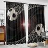 Set Of 2 Football Patterned Printed Curtains Christmas Decorations Bedroom Living Room Home Decoration Curtain Polyester Perfect For